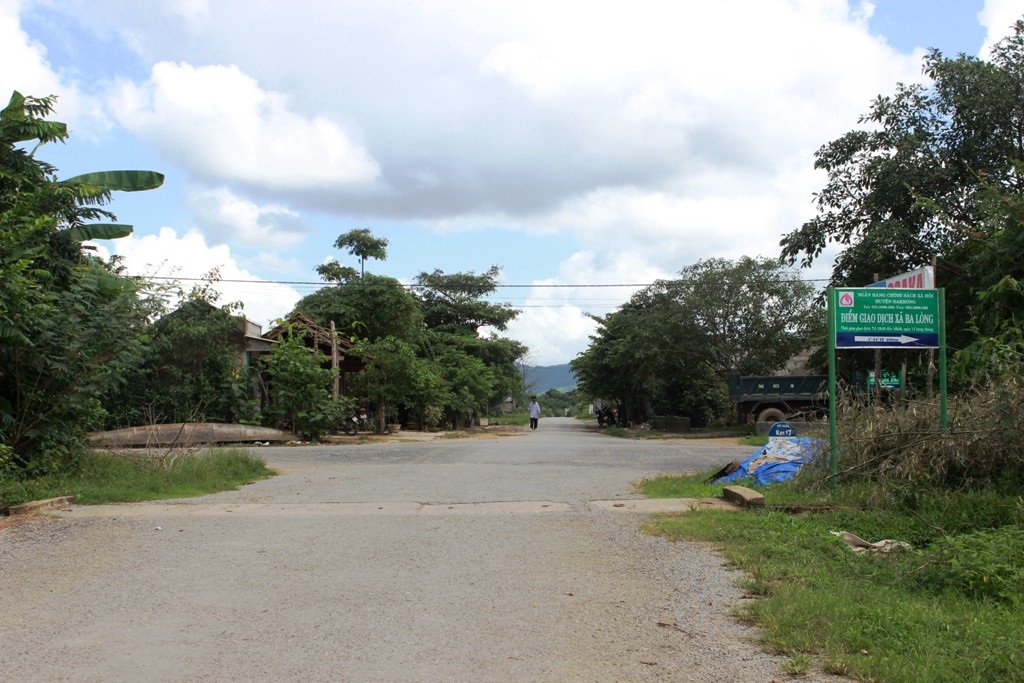 Khu vực trung tâm xã Ba Lòng đã được quan tâm đầu tư về cơ sở hạ tầng 