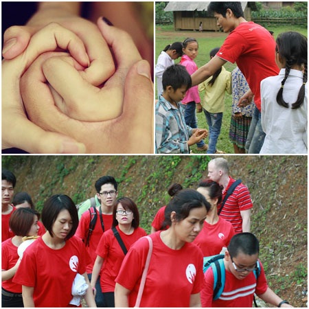 Nhật ký tình nguyện của sinh viên BUV - 1 Sinh viên BUV đi tình nguyện tại Lũng Cuông - Lũng Cà - Thái Nguyên.