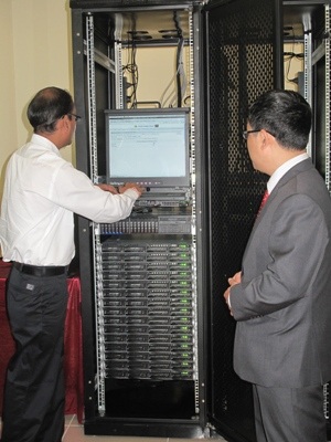 Siêu máy tính PRAM - HUST đặt tại ĐH Bách khoa Hà Nội.