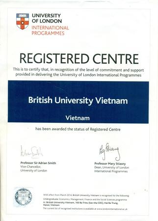 BUV trở thành Trung tâm đào tạo chương trình quốc tế của ĐH London - 1 British University Vietnam (BUV) hiện là trường