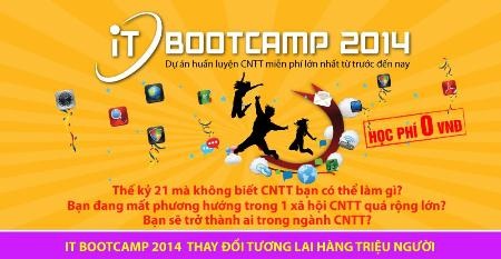 Học Công nghệ thông tin miễn phí tại Bachkhoa-Aptech - 1 IT BOOTCAMP 2014 - Dự án huấn luyện công nghệ thông tin miễn phí lớn nhất từ trước tới nay.