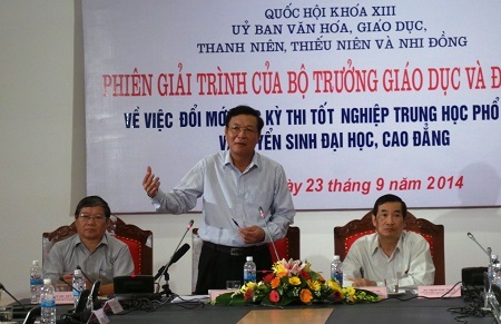 Bộ trưởng Bộ GD-ĐT giải trình về đổi mới kì thi quốc gia 2015