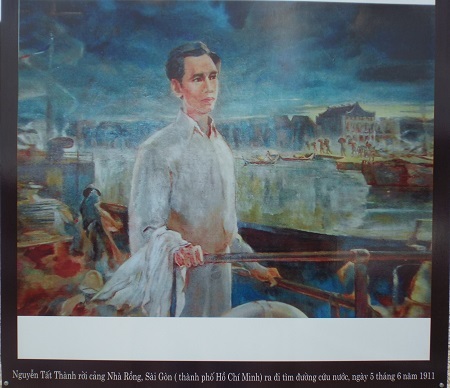 Nguyễn Tất Thành lúc rời Bến cảng Nhà Rồng ra đi tìm đường cứu nước năm 1911.