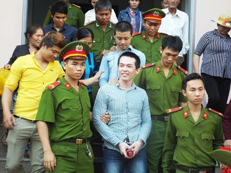 Bị cáo Phát sau phần tranh luận , chiều 23/3.