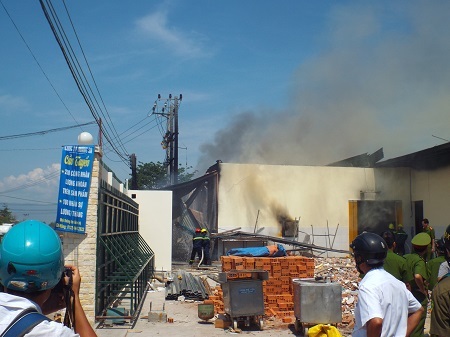 Hiện trường vụ cháy.