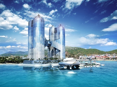 Dự án bãi biển Phoenix - Nha Trang có nguy cơ bị thu hồi - 1 Phối cảnh khu cao ốc vườn Phoenix trên biển Nha Trang (nguồn ảnh: phoenixbeachvietnam