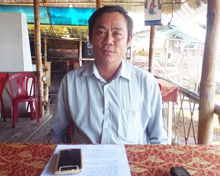 Cựu binh Trường Sa Nguyễn Văn Dũng trò chuyện cùng PV Dân trí