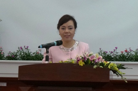 Thành lập viện đào tạo, bồi dưỡng cán bộ quản lý ngành Y tế - 1 Bộ trưởng Bộ Y tế Nguyễn Thị Kim Tiến phát biểu tại buổi lễ