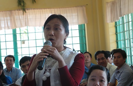 “Cởi trói” để giáo viên giảm áp lực khi đánh giá học sinh tiểu học - 2 Đại diện đến từ trường tiểu học Trưng Vương tâm tư, bày tỏ nguyện