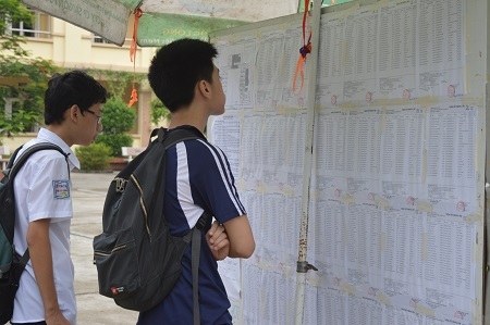Hồi hộp bước vào buổi thi đầu tiên vào lớp 10 - 10 Để xem lại số báo danh, phòng thi của mình