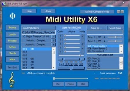 Midi Utility X6, một trong những phần mềm trong bộ giải pháp “Công nghệ Hòa âm thông minh”