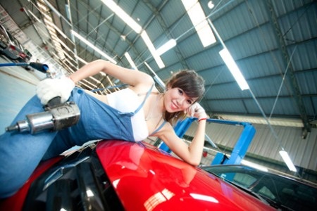 Cùng hotgirl đi sửa xe - 5 Photo: