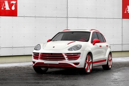 Rực rỡ Porsche Cayenne phiên bản độ Rồng đỏ