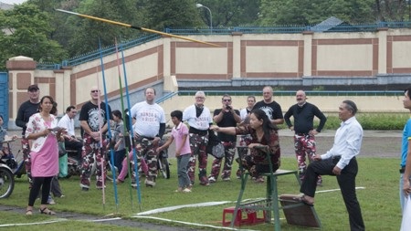 Hành trình Honda67 đến các di tích lịch sử miền Trung - 2 Thành viên đoàn tham dự lễ khai mạc đại hội thể thao người khuyết tật TP Đông Hà lần 2