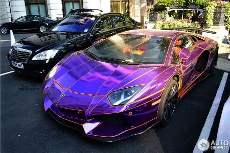 Siêu xe Lamborghini Aventador lạ lẫm trong sắc tím - 5 Nhật Minh