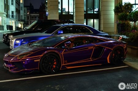 Siêu xe Lamborghini Aventador lạ lẫm trong sắc tím - 3 Nhật Minh