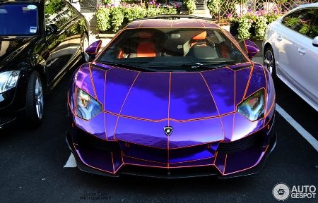 Siêu xe Lamborghini Aventador lạ lẫm trong sắc tím - 4 Nhật Minh