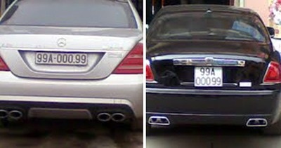 2 xe sử dụng
chung 1 biển kiểm soát 99A-000.99