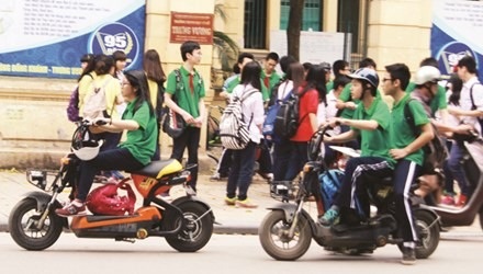 Xe máy điện sẽ được lắp
biển số giống xe máy và có thêm ký hiệu MĐ