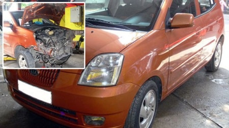 Một xe tai nạn được làm lại như mới