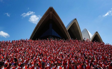 Hình ảnh thú vị về cuộc chay đua của các ông già Noel trên thế giới - 4 Ảnh chụp tại thị trấn Michendorf , phía Đông nước Đức.