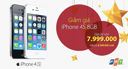 FPT giảm giá iPhone 4S xuống dưới 8 triệu