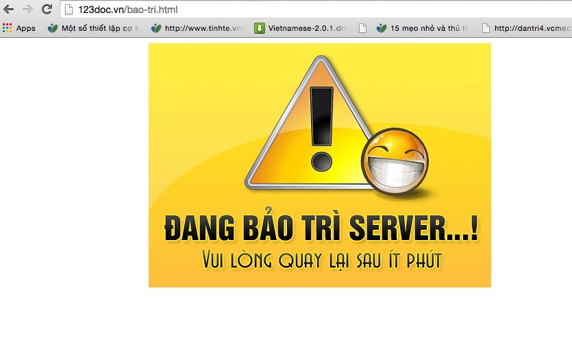 Mạng xã hội 123doc.vn đã bị tịch thu tên miền.