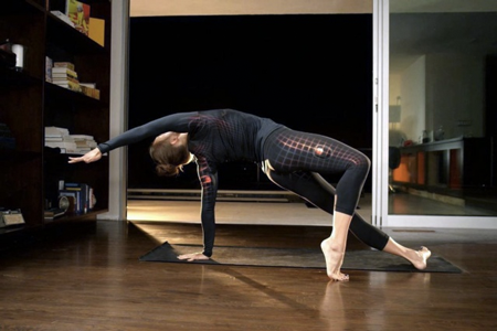 Cảm biến đeo người khi tập thể dục của Athos.