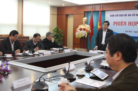 Bộ trưởng Nguyễn Bắc Son phát biểu chỉ đạo tại cuộc họp.