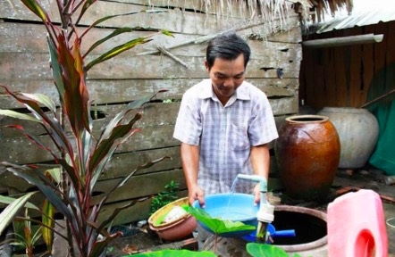 Niềm vui sử dụng nước sạch của người dân xã Xã Thạnh Lộc, H.Cai Lậy, Tiền Giang