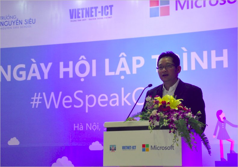 Ông Vũ Minh Trí, Tổng Giám Đốc Microsoft Việt Nam chia sẻ về ý nghĩa của chương trình.