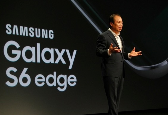 CEO J.K Shin tại sự kiện ra mắt Galaxy S6, S6 edge.