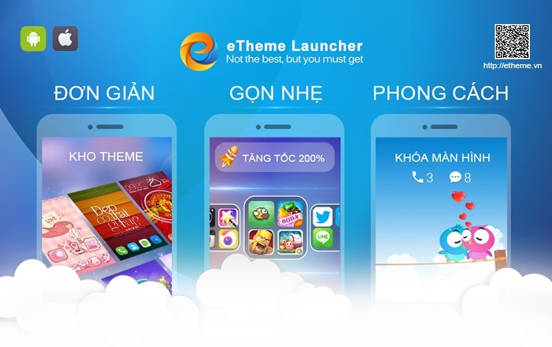 Ứng dụng Việt eTheme Launcher đạt 1 triệu người dùng quốc tế - 2 eTheme Launcher có thiết kế đơn giản, gọn nhẹ, và phong cách
