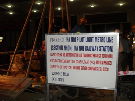 Hà Nội “hạ” mũi khoan địa chất đầu tiên cho dự án đường sắt đô thị - 1