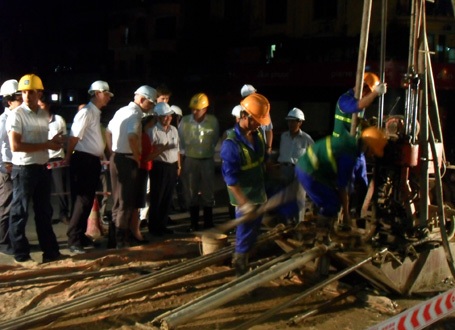 Hà Nội “hạ” mũi khoan địa chất đầu tiên cho dự án đường sắt đô thị - 3