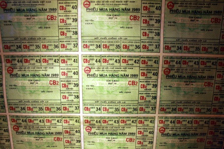 Phiếu mua hàng được in từ những năm 1980