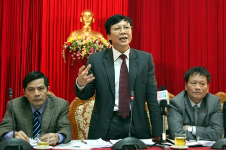 Giám đốc Sở Nội vụ Hà Nội Trần Huy Sáng thông tin báo chí kết luận thanh tra tuyển công chức