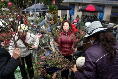 Phiên chợ hoa cuối cùng trong năm Âm lịch vẫn rất đông người mua bán