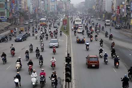 Đường trên cao có chiều dài hơn 5km kéo dài từ cầu Vĩnh Tuy đến Ngã tư Sở