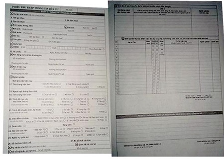 Đề nghị Bộ Công an làm rõ việc buộc dân kê khai 32 thông tin cá nhân - 1 Bản thu thập dữ liệu cá nhân quá chi tiết