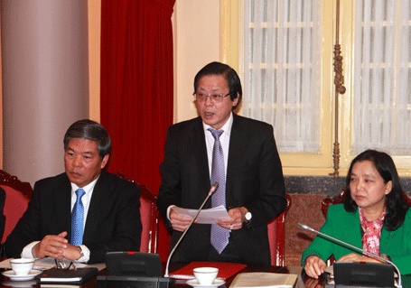 Công bố hàng loạt luật “sát sườn” với cuộc sống - 1 Lãnh đạo Bộ ngành có mặt tại buổi họp báo công bố Lệnh của Chủ tịch nước