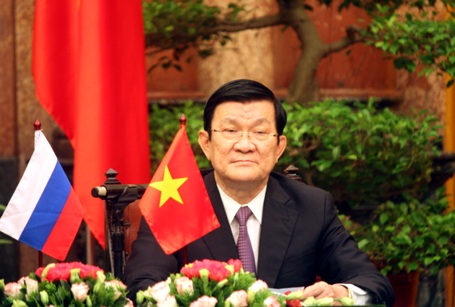 Gặp gỡ báo chí tại Phủ Chủ tịch, Chủ tịch nước Trương Tấn Sang và...