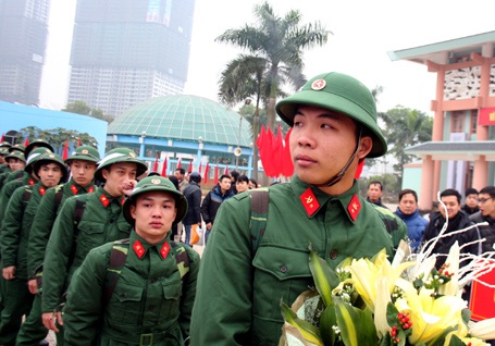 Đợt một năm 2014, Hà Nội có 1900 thanh niên lên đường nhập ngũ