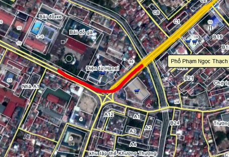 Hà Nội: 156 tỷ đồng xây cầu vượt Chùa Bộc - Phạm Ngọc Thạch - 1 Nút giao Chùa Bộc - Phạm Ngọc Thạch sẽ có cây cầu vượt để giảm ùn tắc giao thông