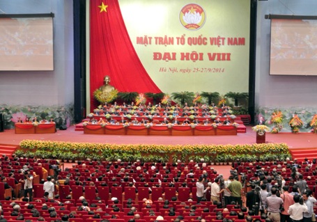“Mặt trận Tổ quốc Việt Nam phải tự đổi mới mạnh mẽ” - 2 Toàn cảnh Đại hội Đại biểu toàn quốc Mặt trận Tổ quốc Việt Nam lần thứ 8