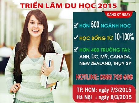 Triển lãm du học quốc tế: Anh, Úc, Mỹ, New Zealand, Canada, Thụy Sỹ - 1 Dưới đây là thông tin chi tiết về triển lãm: