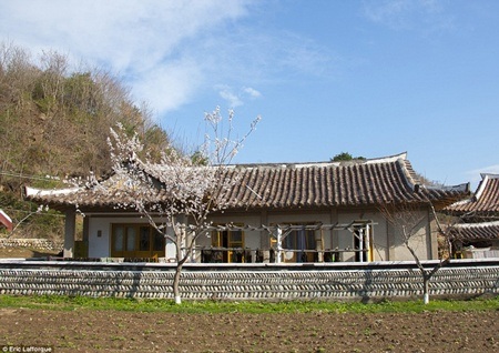 Lạ lẫm với kiểu du lịch homestay ở “đất nước bí ẩn nhất thế giới” - 1 Các ngôi nhà ở Jung Pyong Ri có lối kiến trúc khá tương đồng nhau