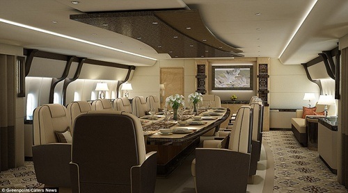 “Choáng ngợp” trước dinh cơ nghìn tỷ trên máy bay Boeing 747 - 5 Một căn phòng được trang hoàng như khách sạn