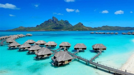 Những bãi biển có khả năng "gây mê" đối với du khách - 7 Bãi biển Bora Bora thuộc Pháp, thiên dường du lịch tại Thái Bình Dương. (Nguồn: Four Seasons)