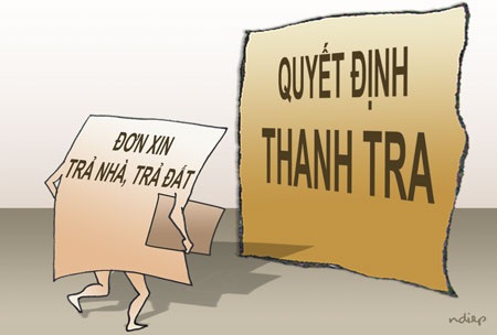 Từ chuyện ông Nghiên trả nhà, ông Bình trả đất…! - 1 (Minh họa: Ngọc Diệp)